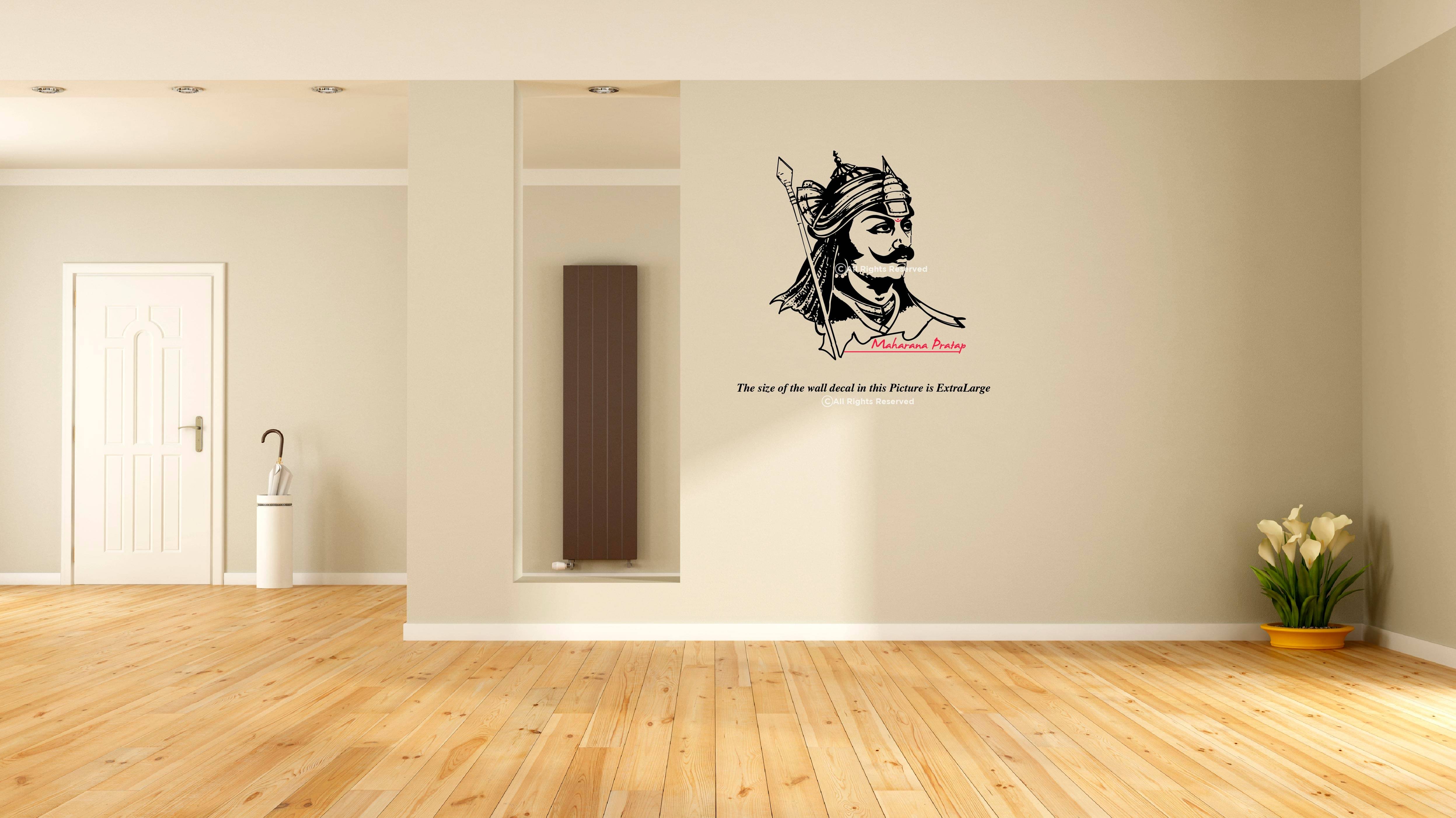     			PEACOCKRIDE Maharana Pratap I The Greatest King of Mewar Empire Wall Decal Wall Stickers