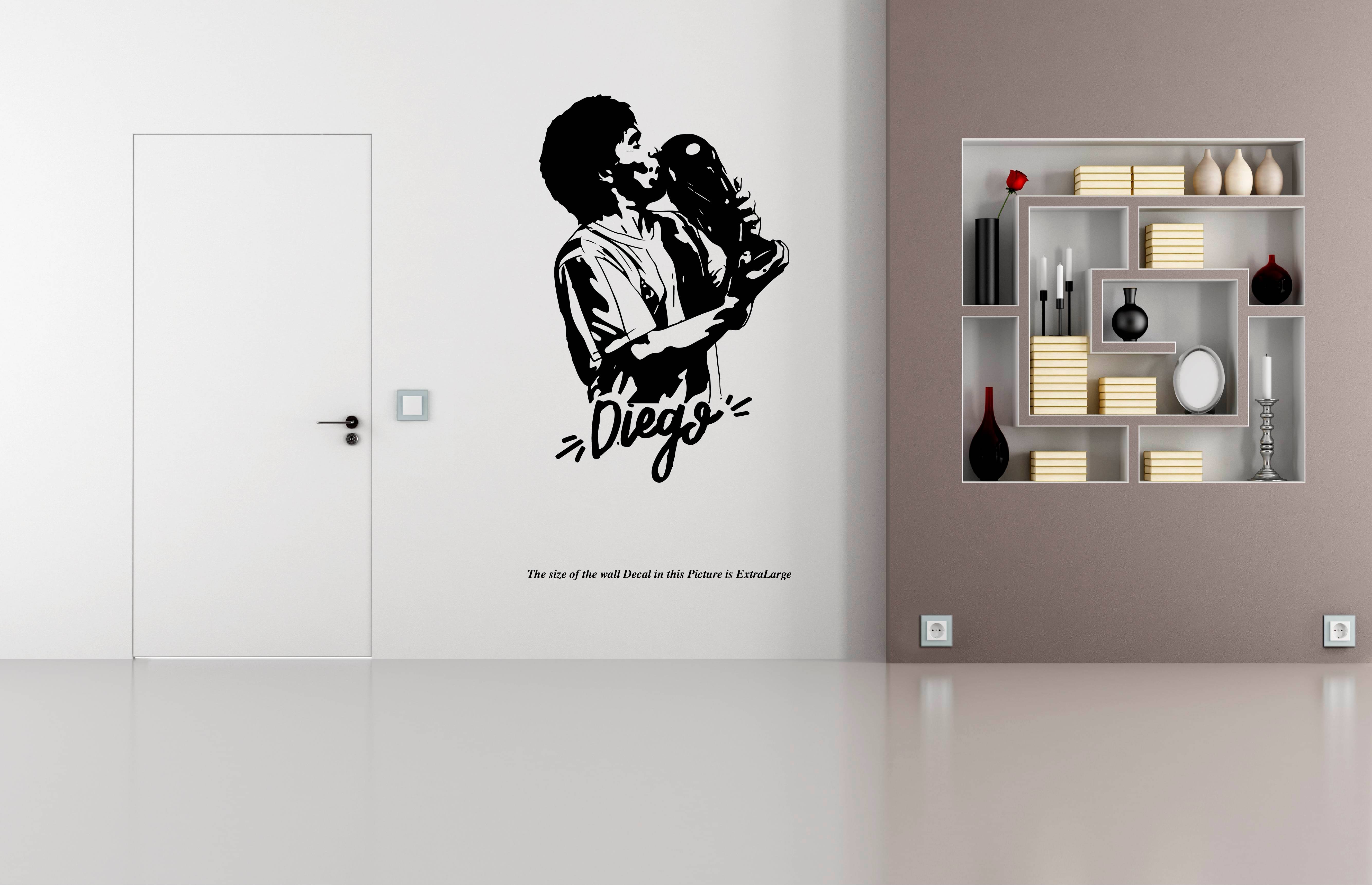     			PEACOCKRIDEMara dona l Foot ball I Messi Wall Decal Wall Stickers
