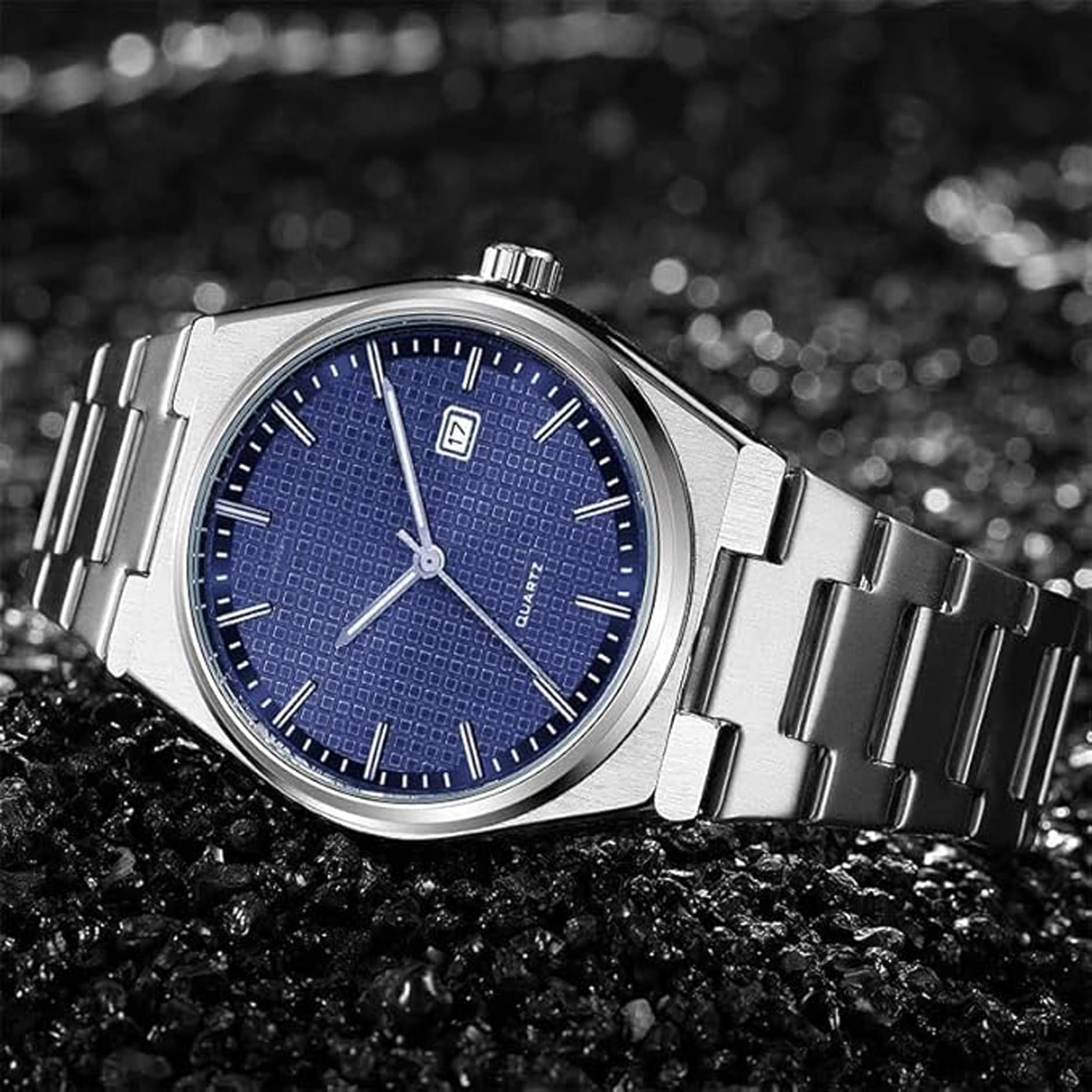     			Metspot Silver Stainless Steel Analog Men's Watch