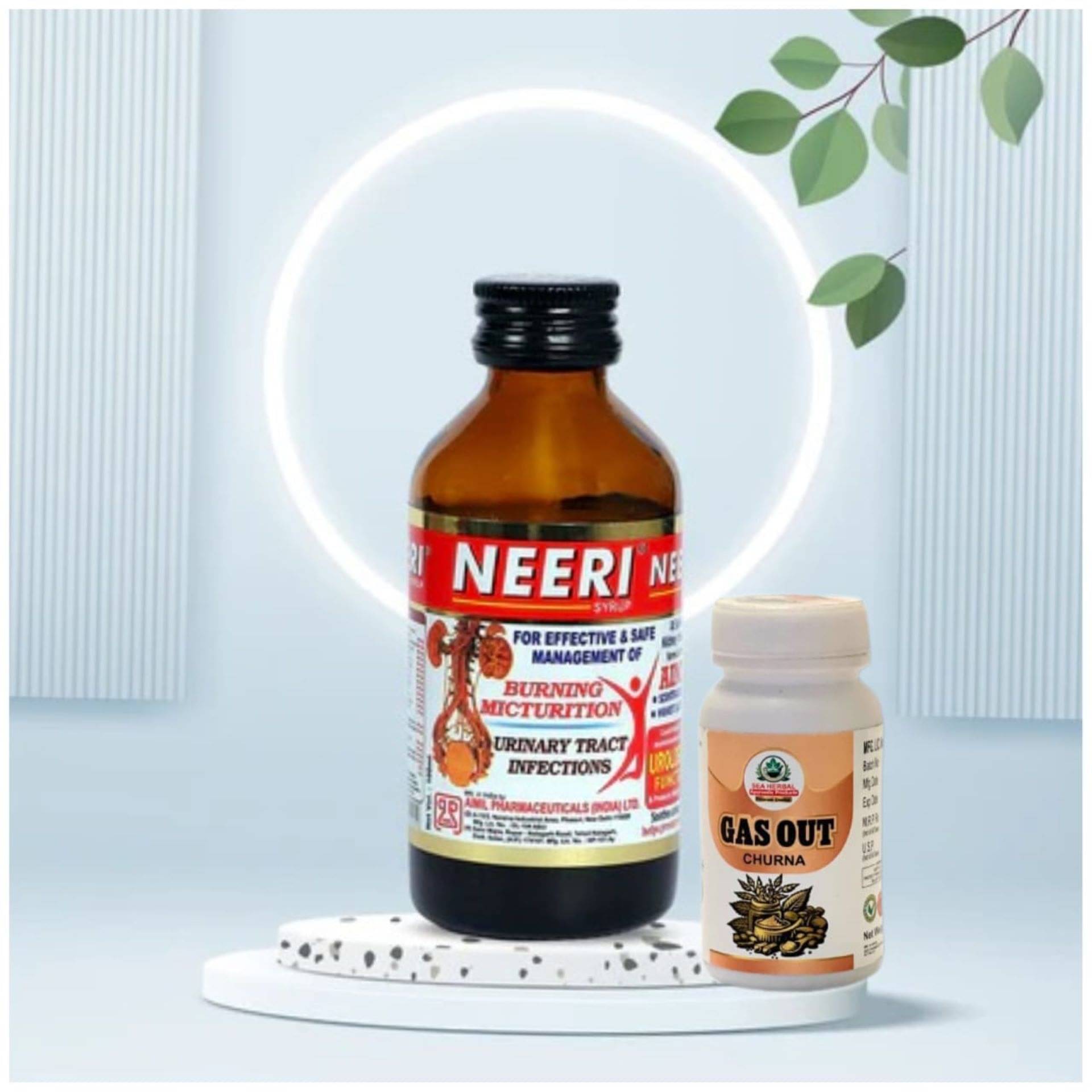 NEERI SYRUP (200 ML) PACK OF 2 + GAS OUT CHURNA NEERI SYRUP (200 ML) PACK OF 2 + GAS OUT CHURNA