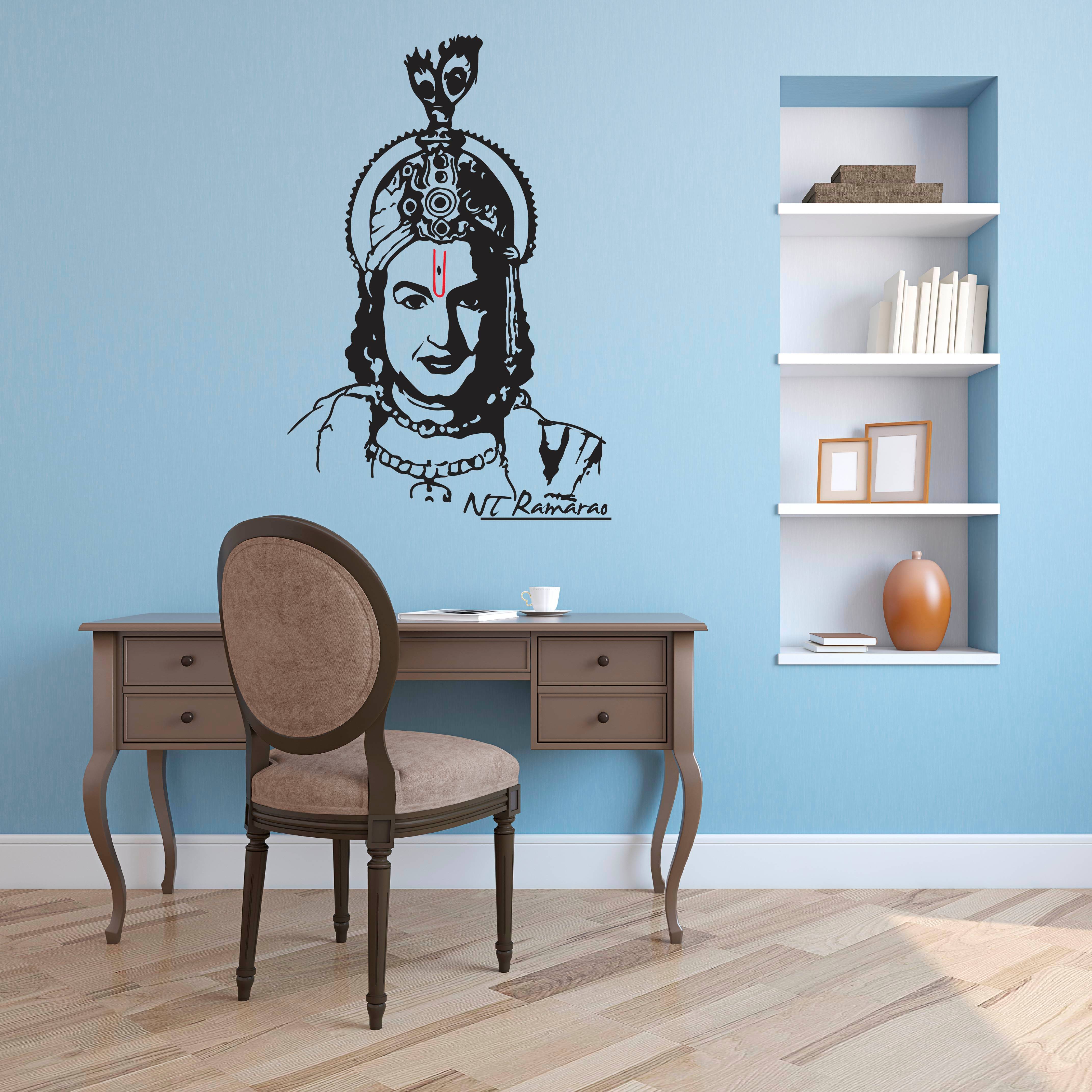     			PEACOCKRIDE NT Rama Rao I NTR I Wall Decal Wall Stickers