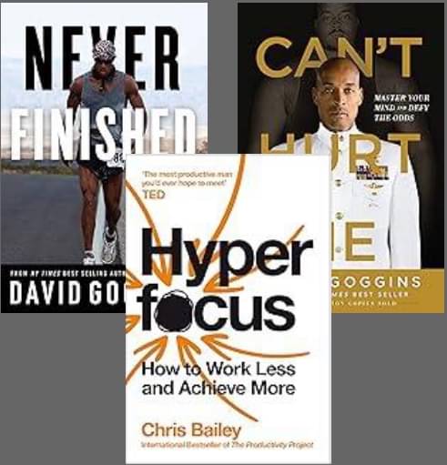    			Never Finished + Can't Hurt Me + Hyperfocus