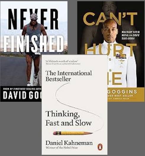     			Never Finished + Can't Hurt Me + Thinking, Fast and Slow