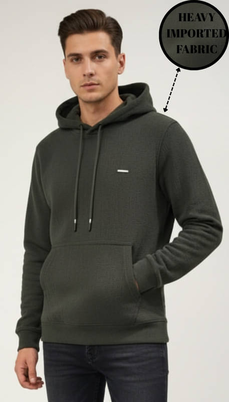 ParcelYard Fleece Hooded Men's Sweatshirt - Olive ( Pack of 1 ) ParcelYard Fleece Hooded Men's Sweatshirt - Olive ( Pack of 1 )