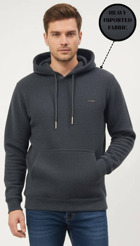 ParcelYard Fleece Hooded Men's Sweatshirt - Navy Blue ( Pack of 1 ) ParcelYard Fleece Hooded Men's Sweatshirt - Navy Blue ( Pack of 1 )