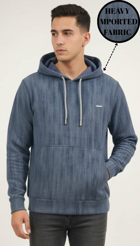 ParcelYard Fleece Hooded Men's Sweatshirt - Blue ( Pack of 1 ) ParcelYard Fleece Hooded Men's Sweatshirt - Blue ( Pack of 1 )