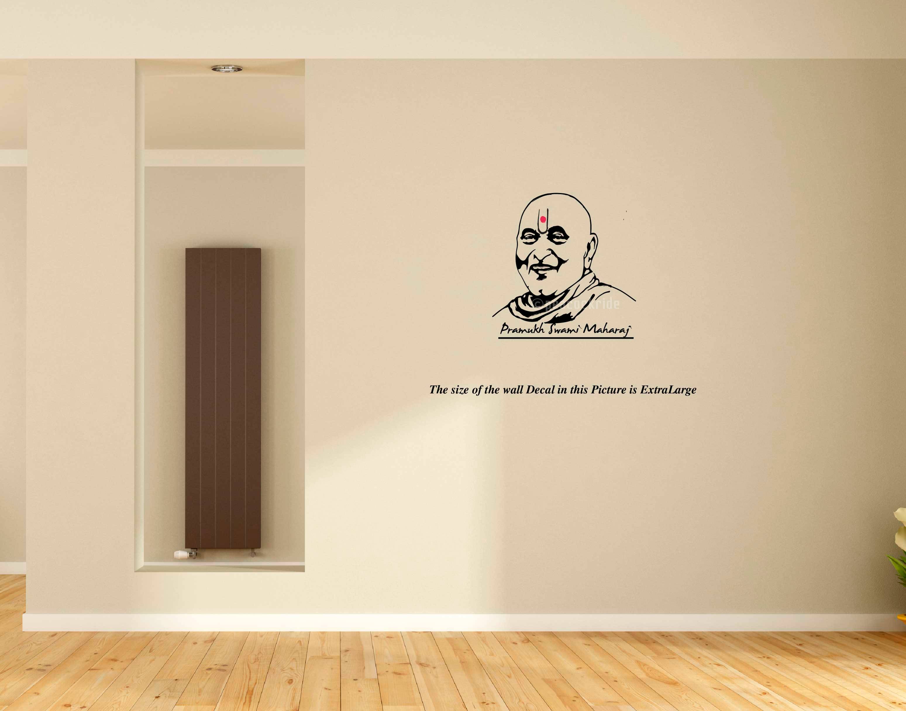     			PEACOCKRIDE Pramukh Swami Maharaj Wall Decal Wall Stickers