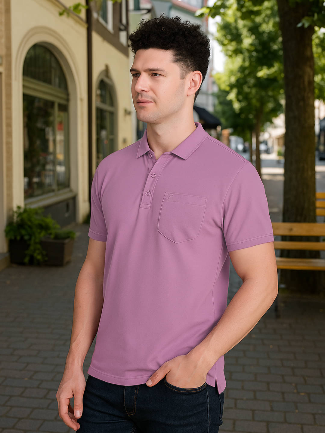 Promount Men Polyester Regular Fit Solid Polo T Shirt ( Pink )     			Promount Men Polyester Regular Fit Solid Polo T Shirt ( Pink )