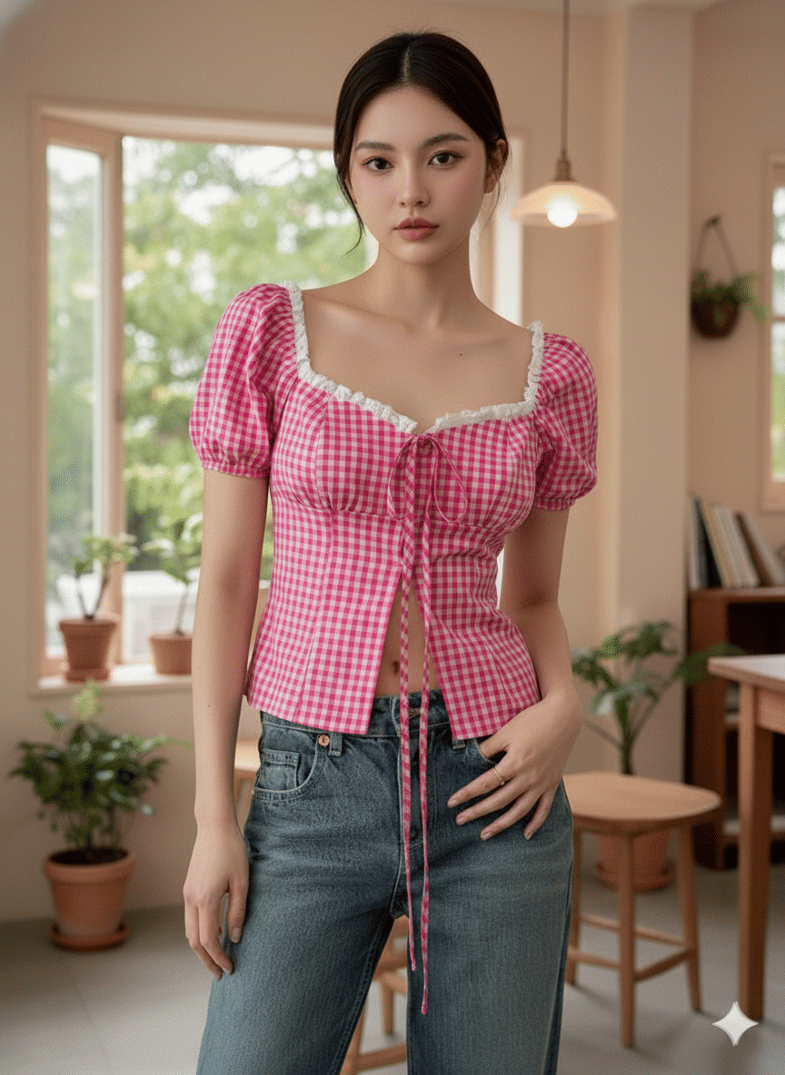 Quintessentials Women's Cotton Blend Regular Top ( Pink ) Quintessentials Women's Cotton Blend Regular Top ( Pink )