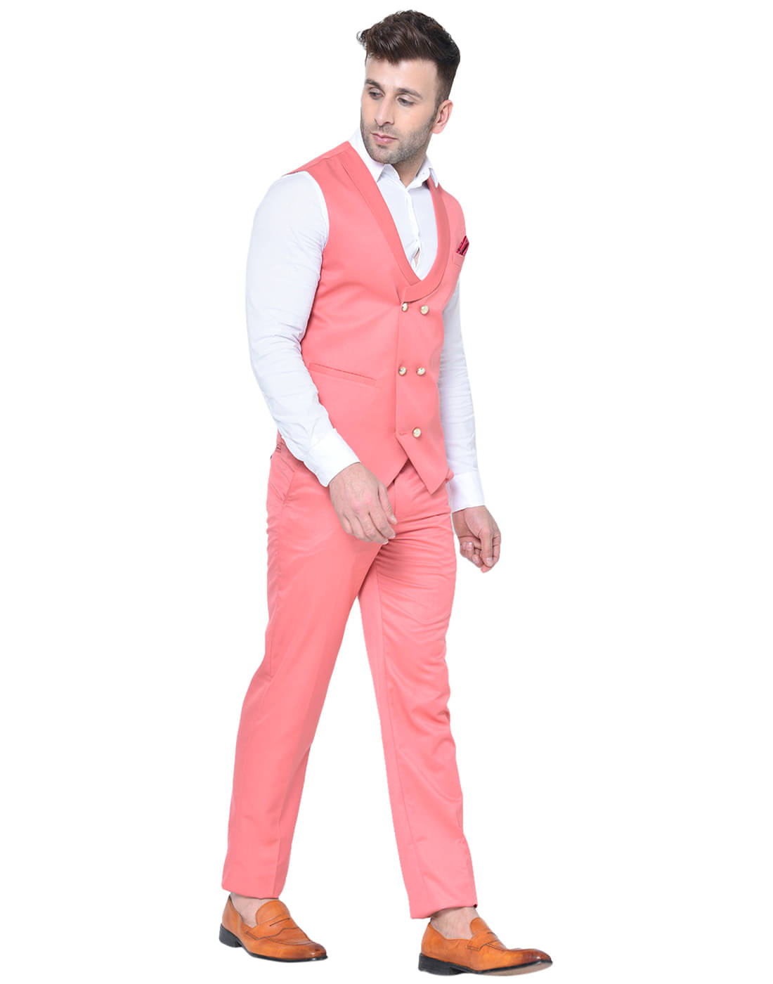     			REFULGENT Viscose Men's 2 Piece Suit - Pink ( Pack of 1 )