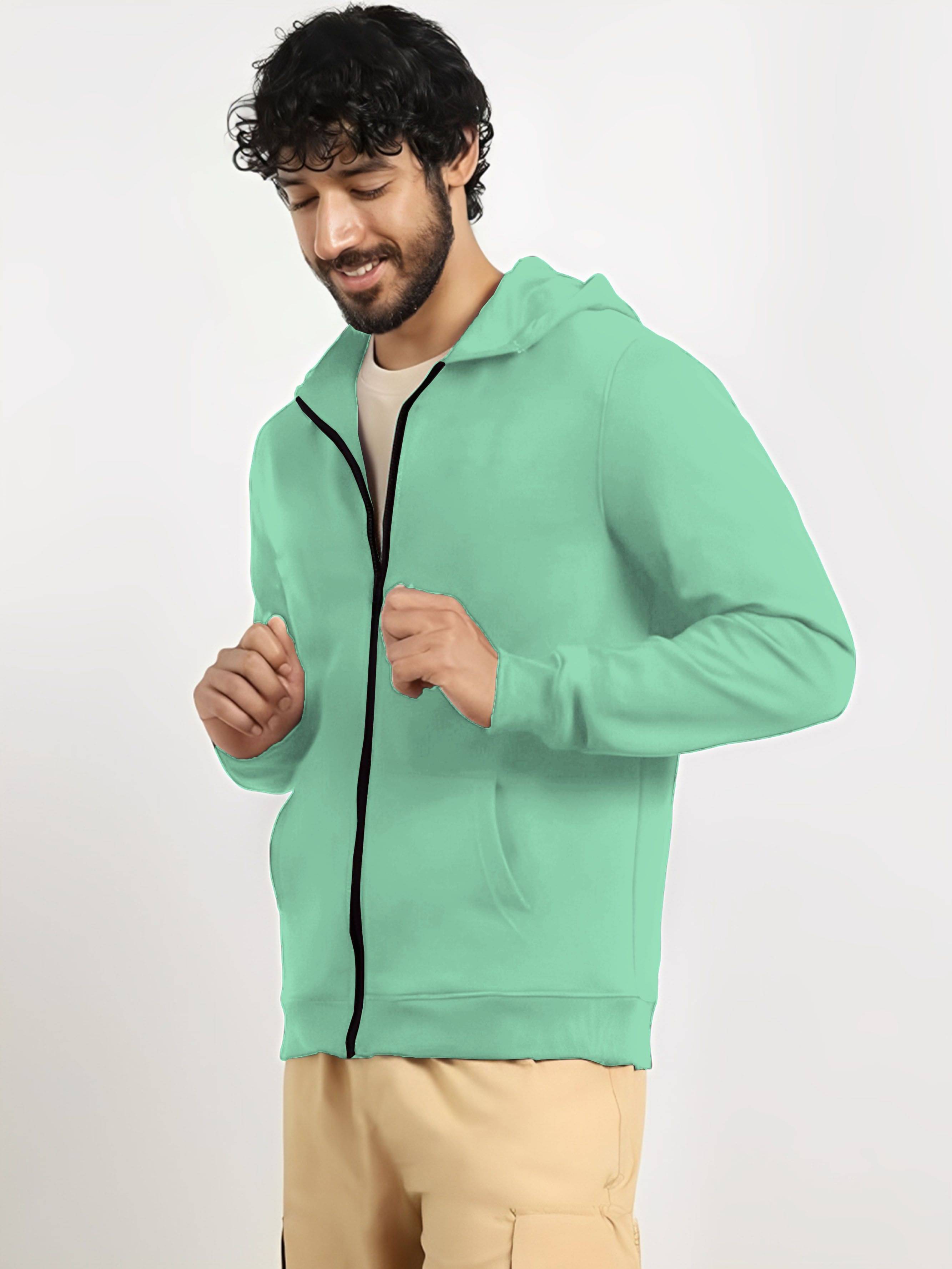 Rino Fleece Men's Casual Jacket - Green ( Pack of 1 ) Rino Fleece Men's Casual Jacket - Green ( Pack of 1 )