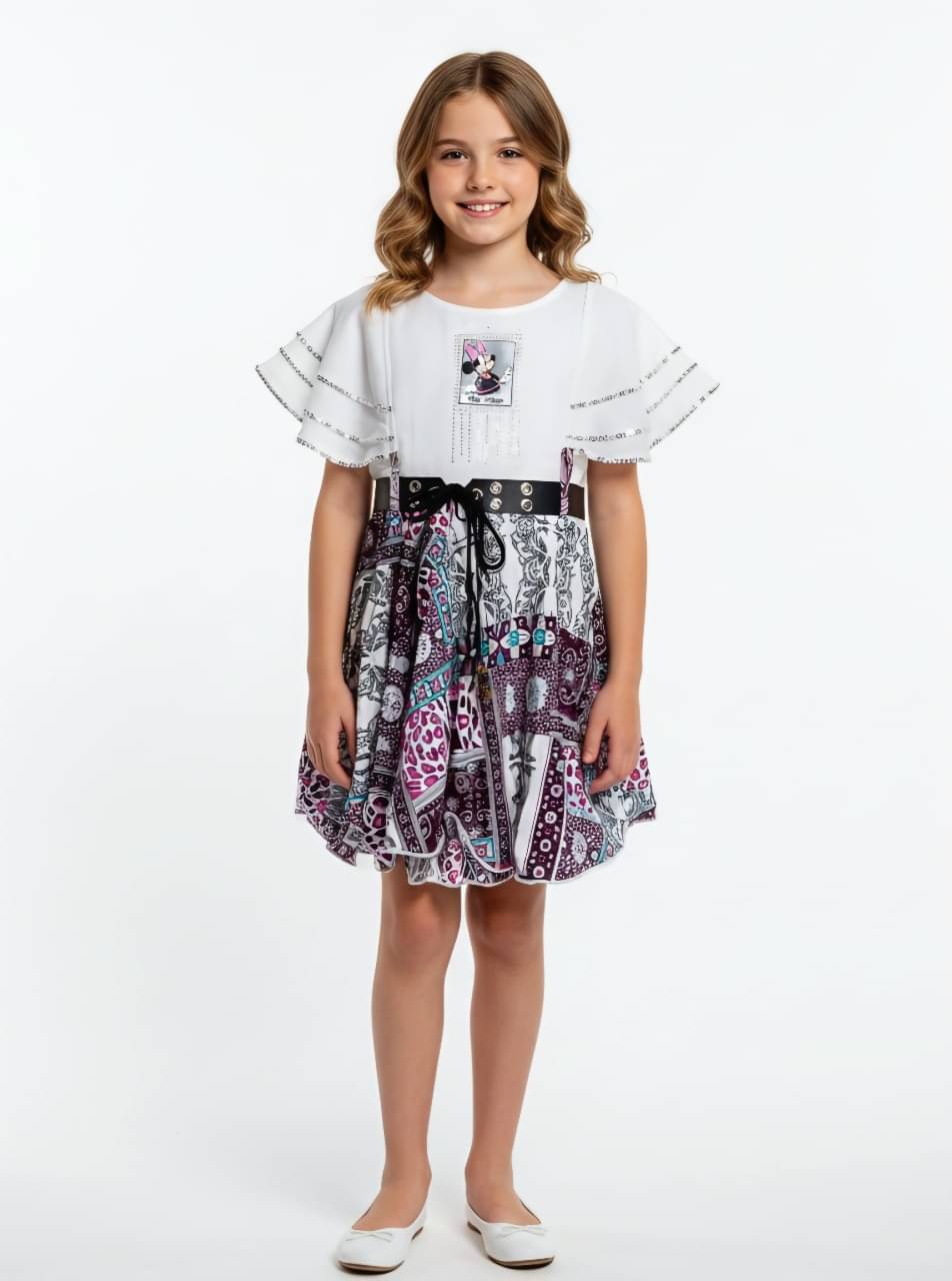 S B DRESS Chiffon Frock For Girls ( Pack of 1 , Multicolor )     			S B DRESS Chiffon Frock For Girls ( Pack of 1 , Multicolor )