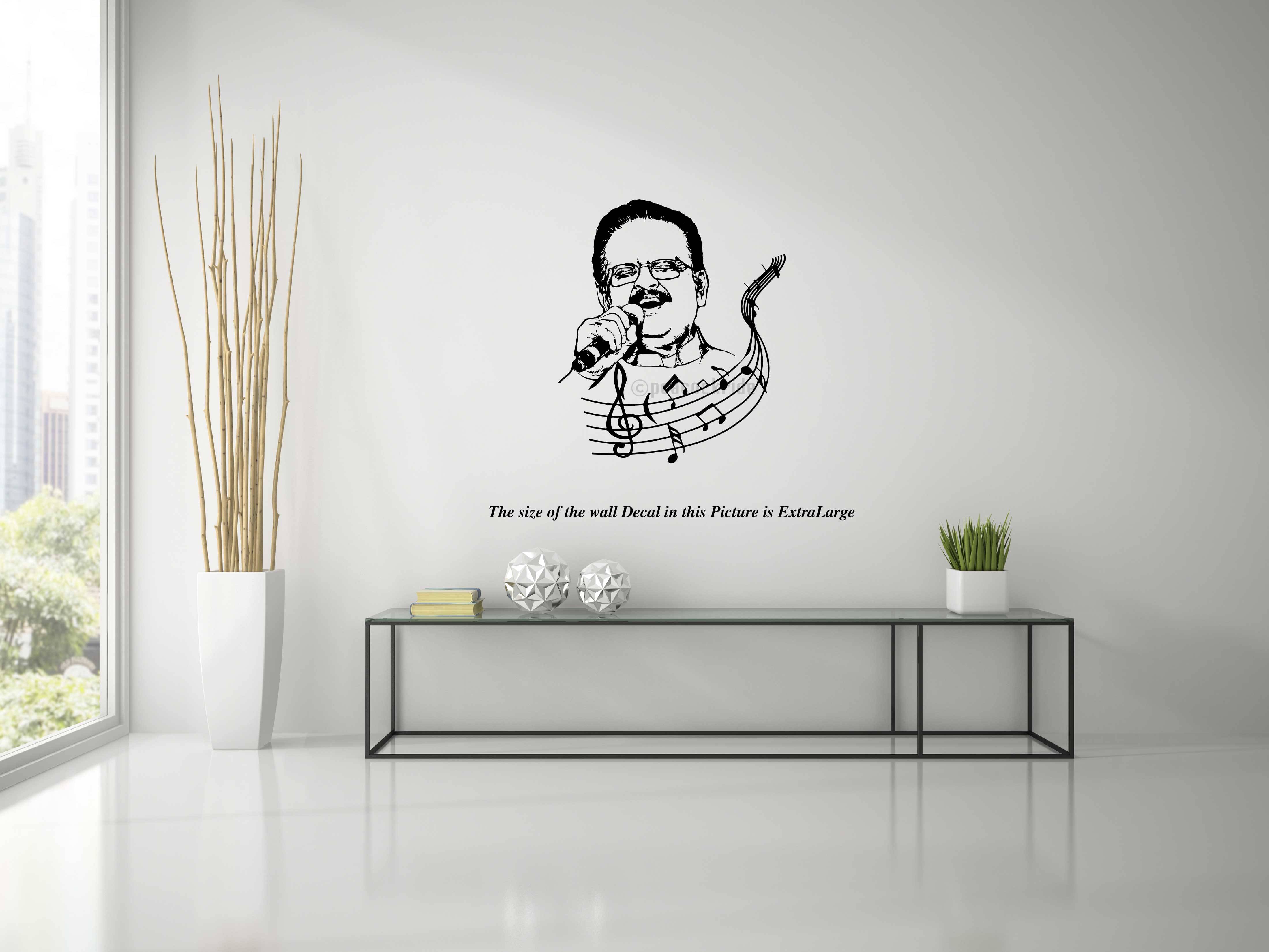     			PEACOCKRIDE S P Balasubrahmanyam I SPB I Music I Wall Decal Wall Stickers