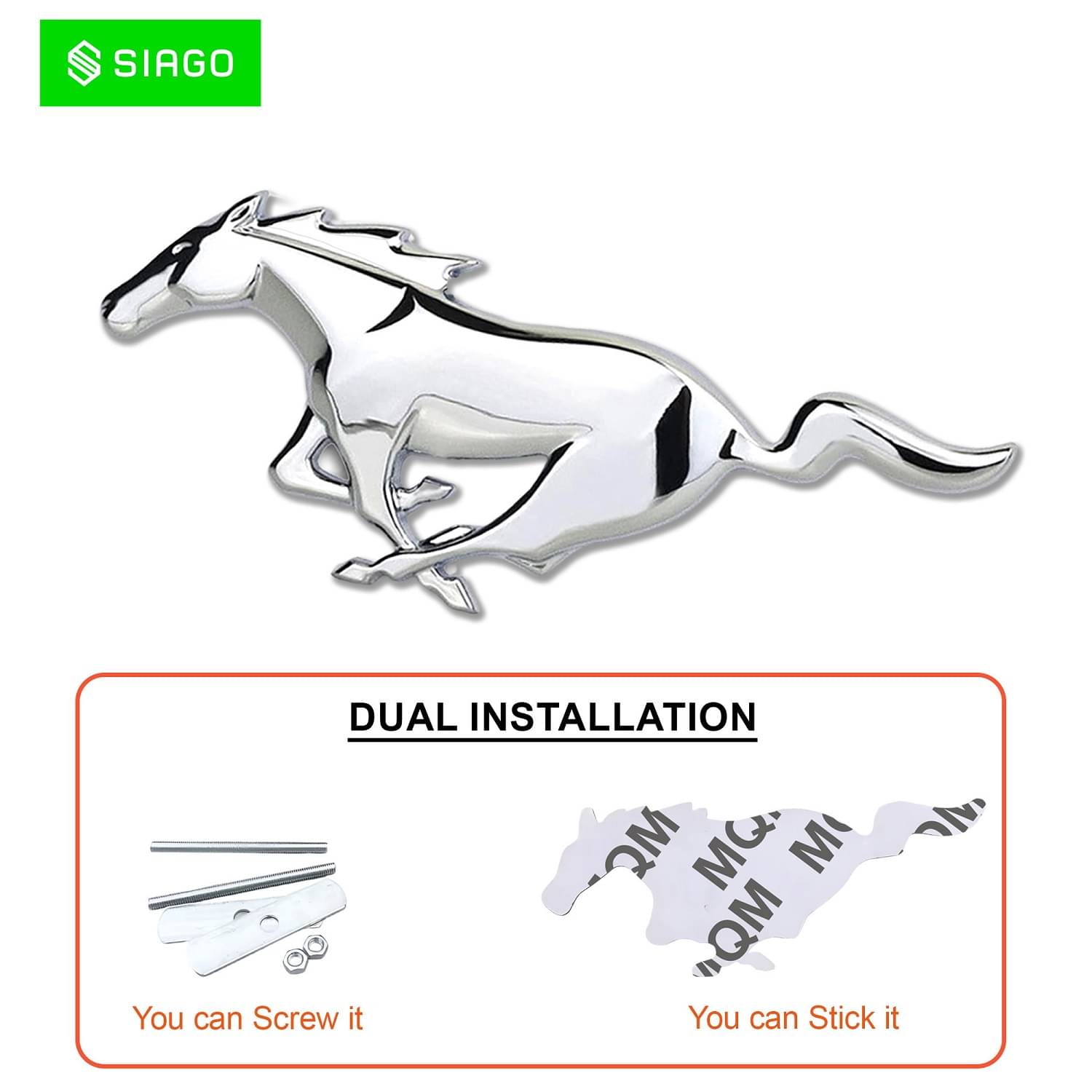     			SIAGO 3D Logo In Car Sticker