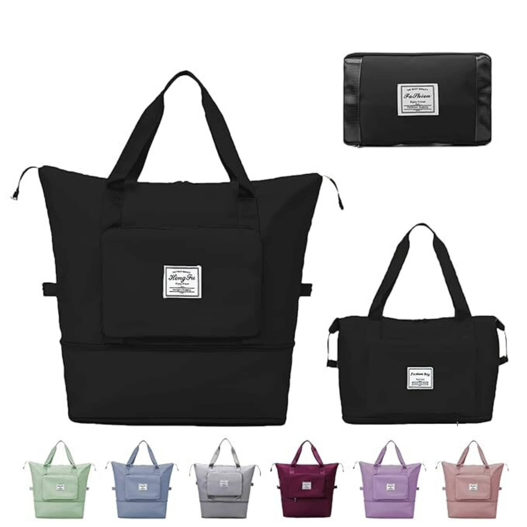     			SUNESH CREATION Tote Bag Polyster Set of 1 ( Black )