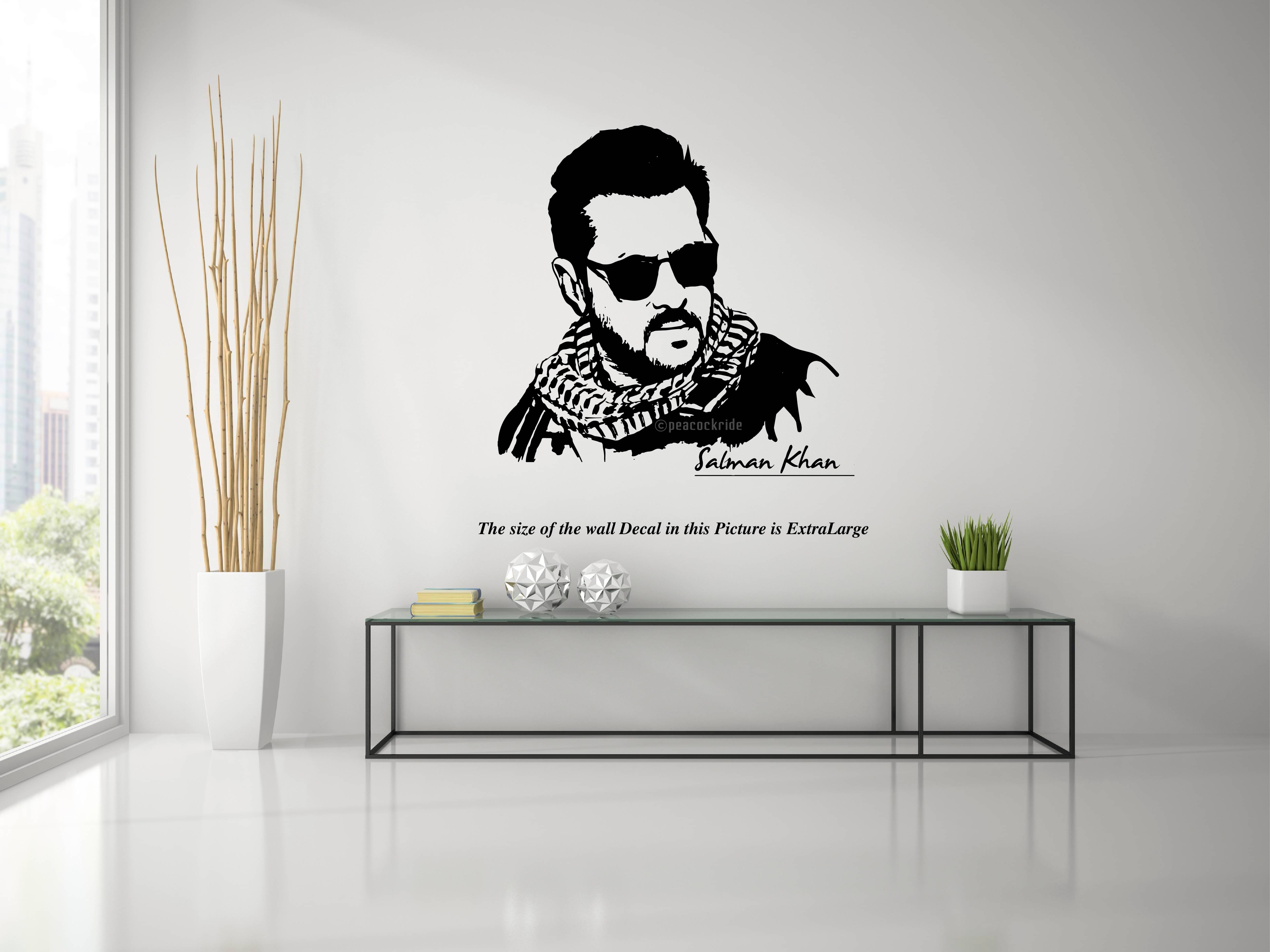     			PEACOCKRIDE Salman Khan I Bollywood Cinema l Wall Decal Wall Stickers