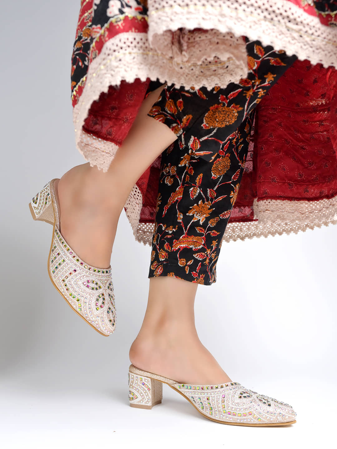 Shoetopia Gold Women's Pumps Heels - Heels | Buy online on ZillyBuy