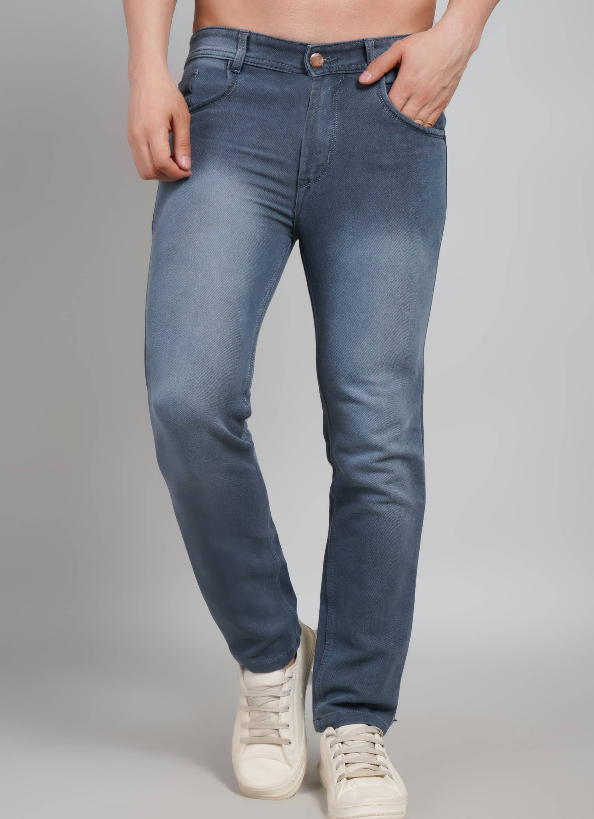Sindon Regular Fit Dyed Men's Jeans - Grey ( Pack of 1 ) - Jeans | Buy online on ZillyBuy