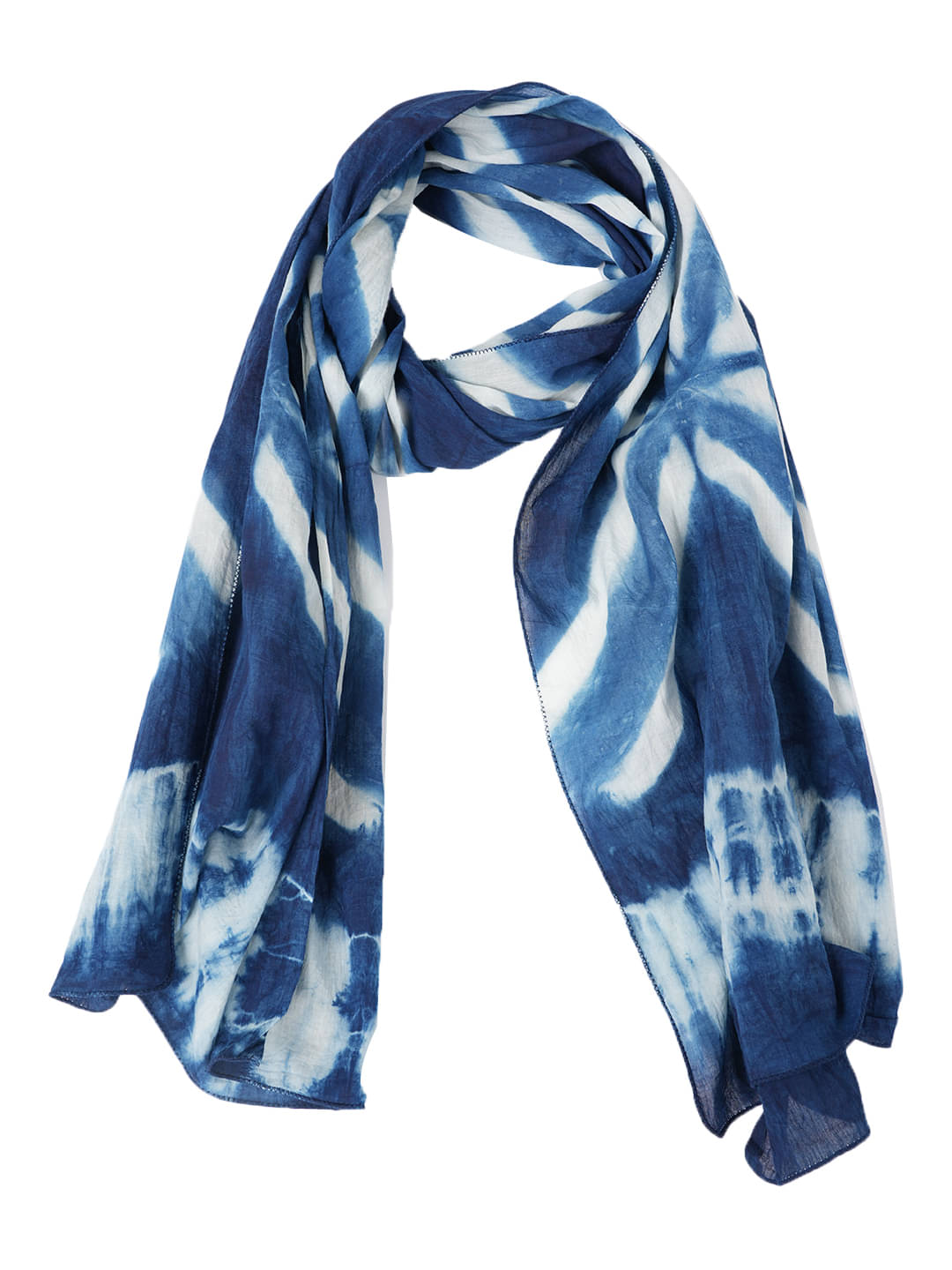 Style 98 Blue Cotton Blend Women's Stole ( Pack of 1 ) Style 98 Blue Cotton Blend Women's Stole ( Pack of 1 )