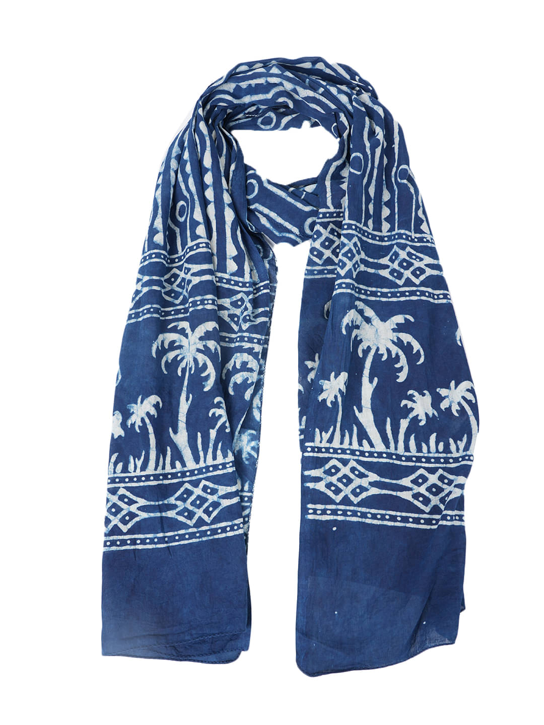 Style 98 Blue Cotton Blend Women's Stole ( Pack of 1 ) Style 98 Blue Cotton Blend Women's Stole ( Pack of 1 )