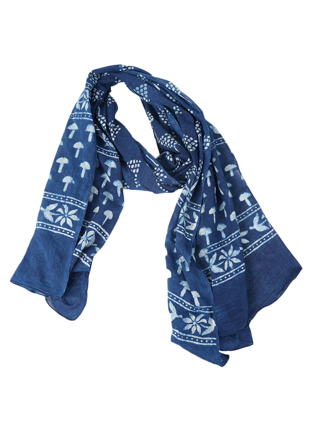     			Style 98 Blue Cotton Blend Women's Stole ( Pack of 1 )