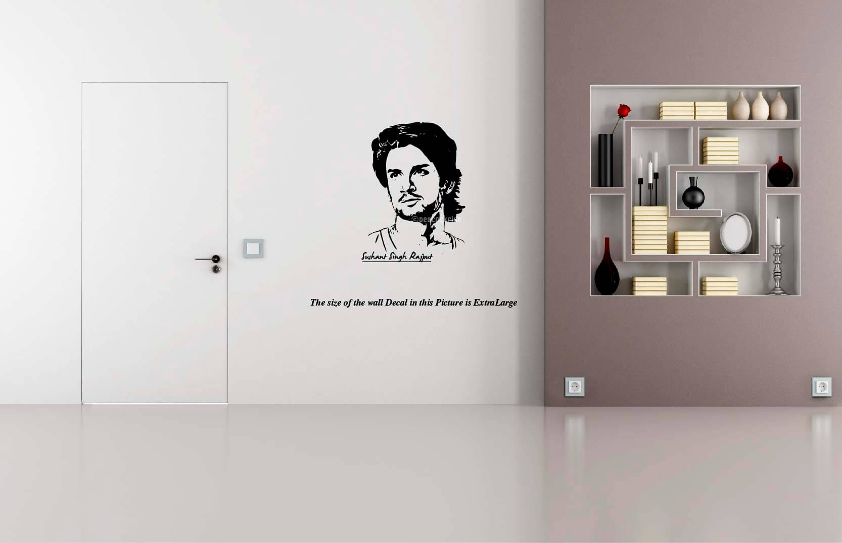     			PEACOCKRIDE Sushant Singh Rajput I Bollywood Cinema I Wall Decal Wall Stickers