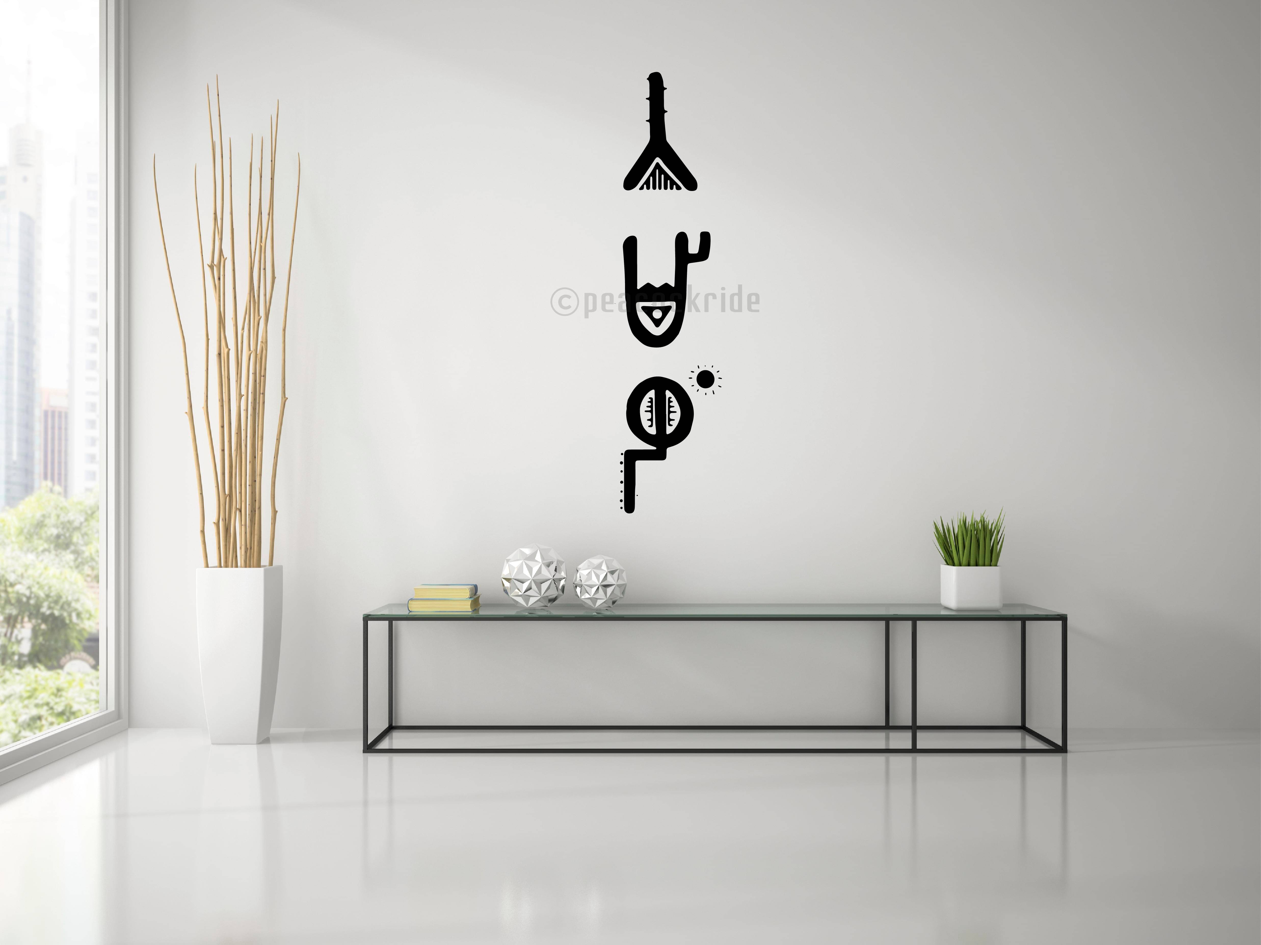     			PEACOCKRIDE TAMIL I TAMILI I TAMIL Ancient Letters Wall Decal Wall Stickers
