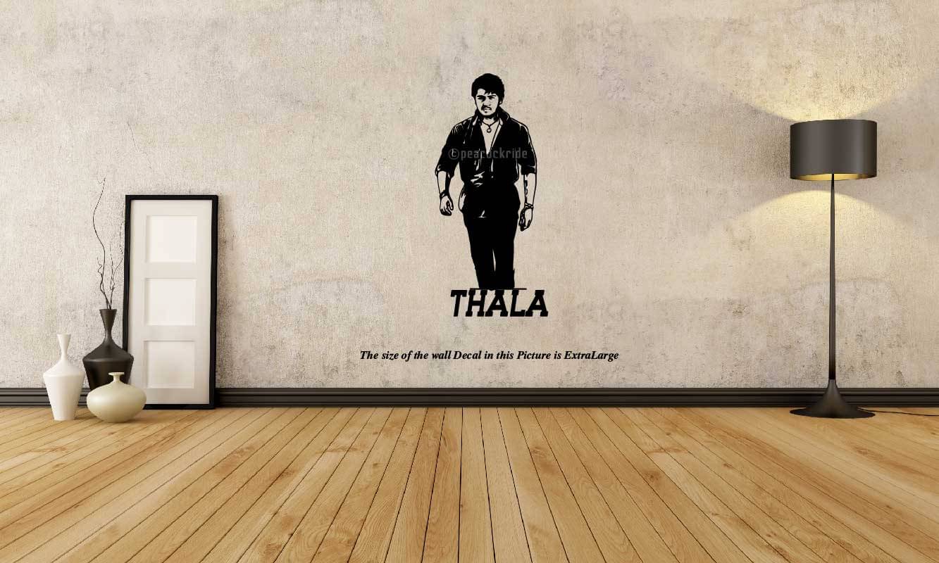     			PEACOCKRIDE Thala Ajith Kumar I Ajith Kumar I A K I Tamil Cinema I Wall Decal Wall Stickers
