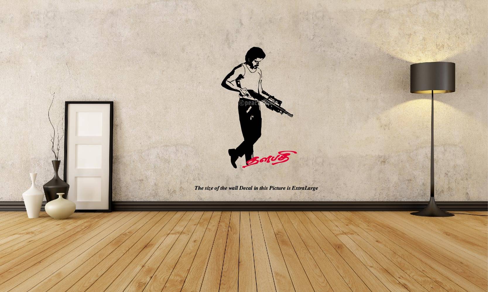     			PEACOCKRIDE Thalapathy Vijay I Beast Wall Decal Wall Stickers