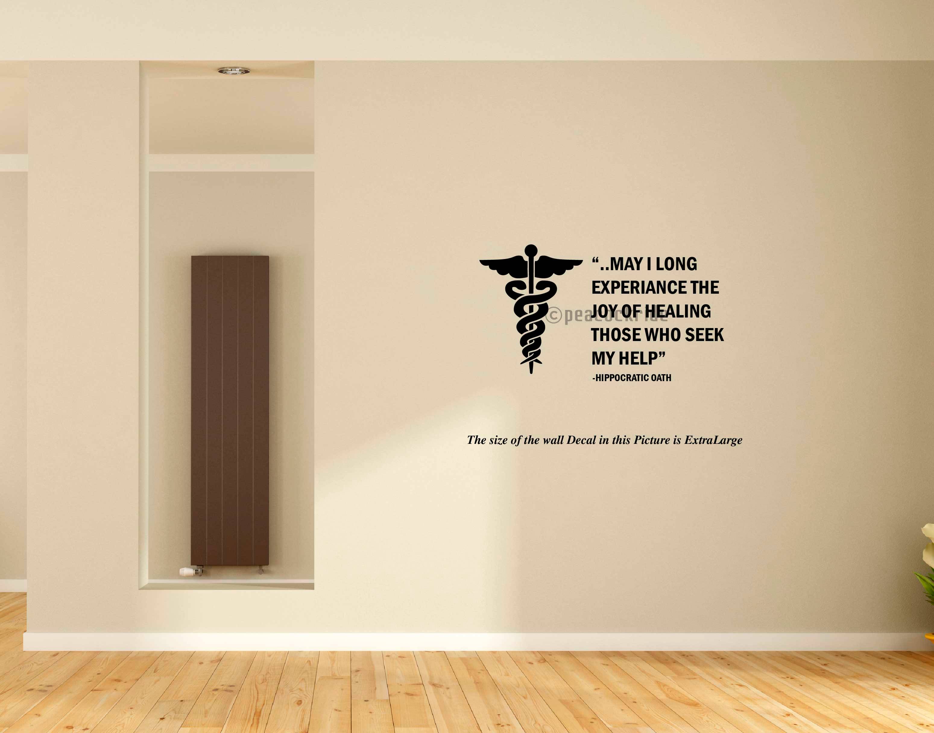     			PEACOCKRIDEThe Hippocratic Oath I Doctor  I Wall Decal Wall Stickers