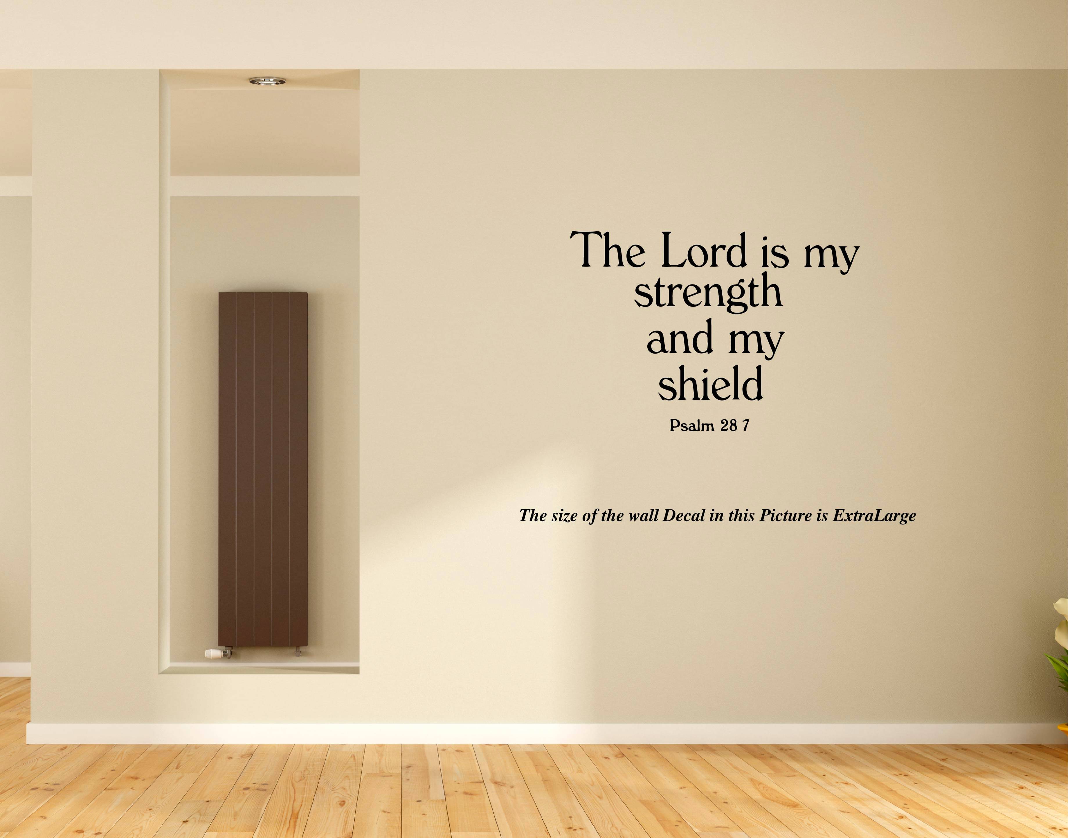     			PEACOCKRIDE The Lord is my Strength I Jesus I Jesus Bible Quotes Wall Decal Wall Stickers