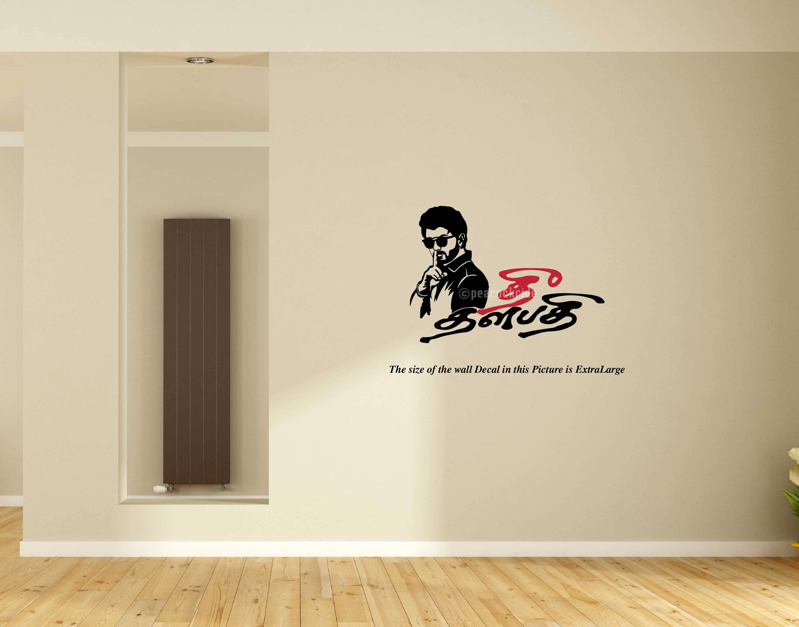     			PEACOCKRIDE Thee Thalapathy Vijay I Vijay I Tamil Cinema I Wall Decal Wall Stickers