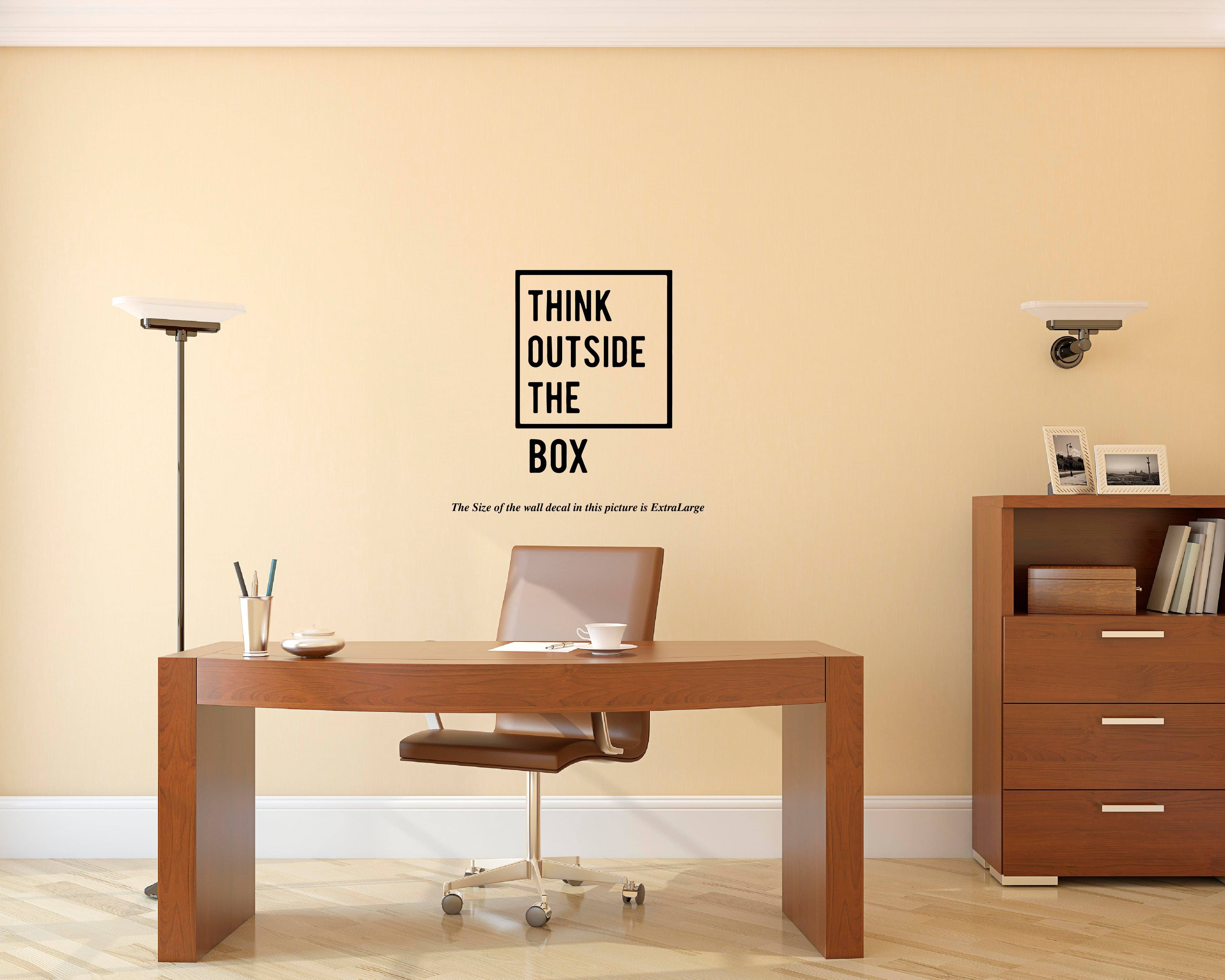     			Think out side the Box I Motivational I Wall Decal