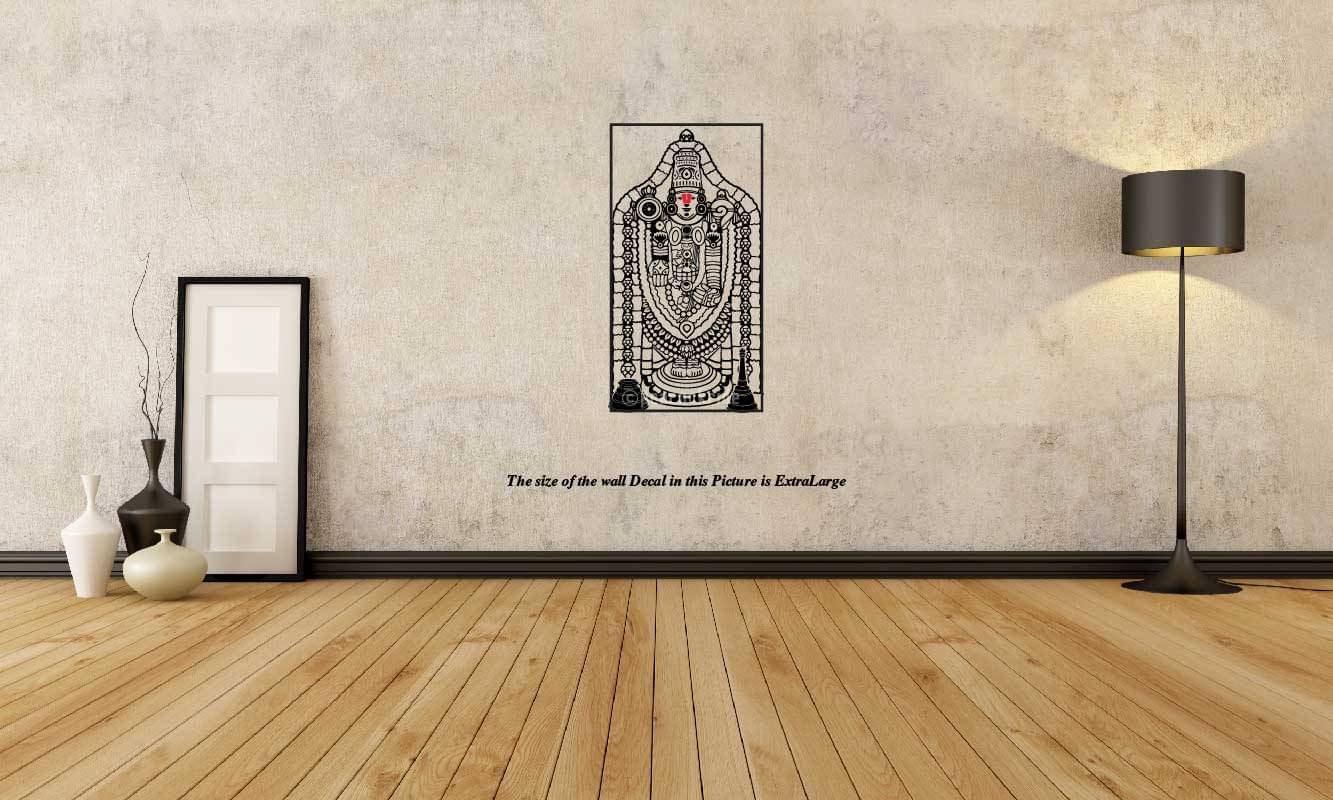     			PEACOCKRIDE Tirumala Tirupati I Lord Venkateshwara I Lord Balaji I Lord Vishnu I Tirupati Venkateshwara I Wall Decal Wall Stickers
