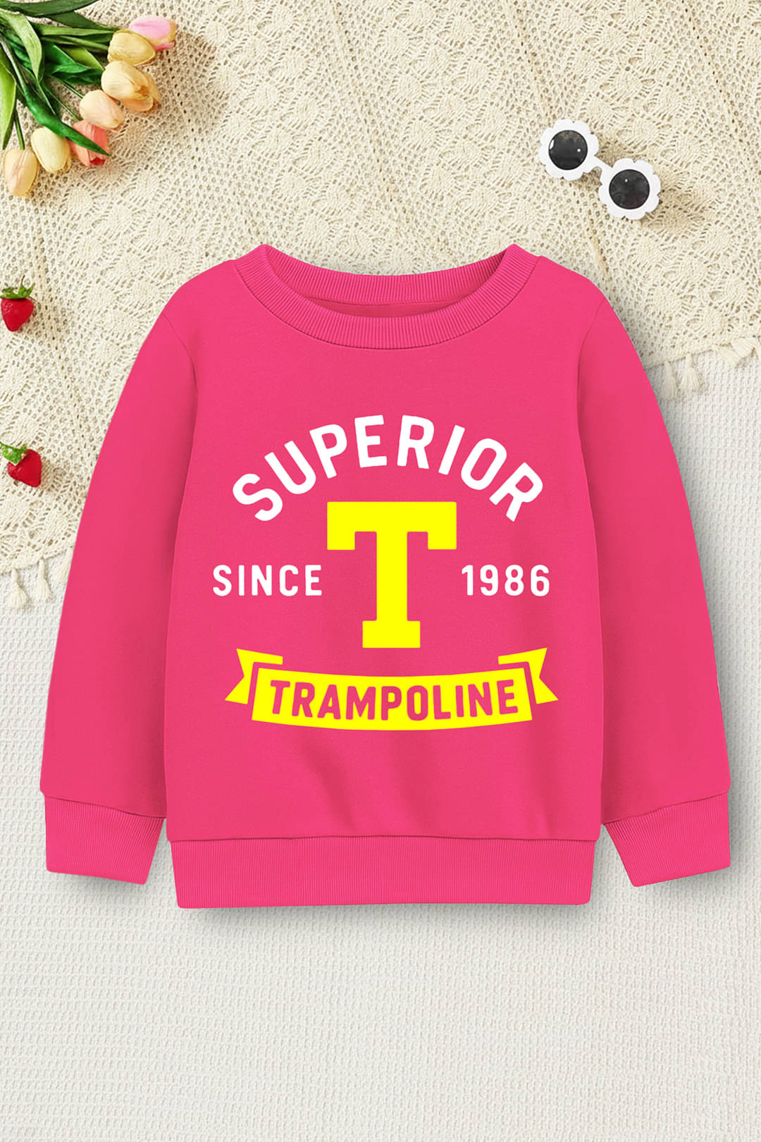     			Trampoline Pack of 1 Girls Fleece Sweatshirt ( Pink )
