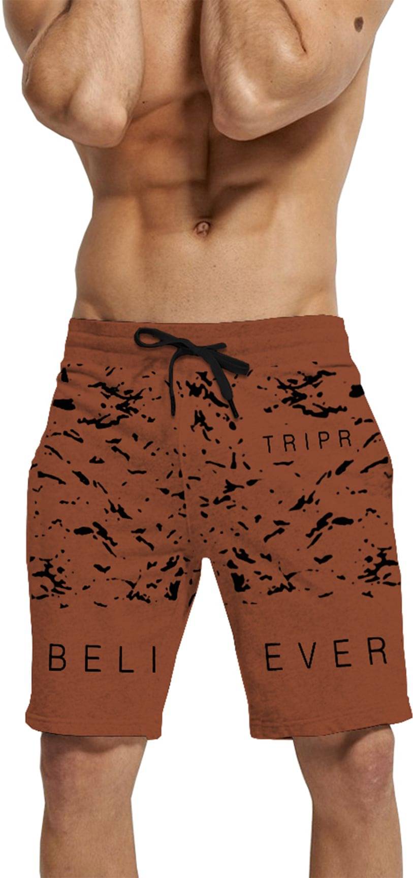 Tripr Brown Cotton Blend Men's Shorts ( Pack of 1 )     			Tripr Brown Cotton Blend Men's Shorts ( Pack of 1 )