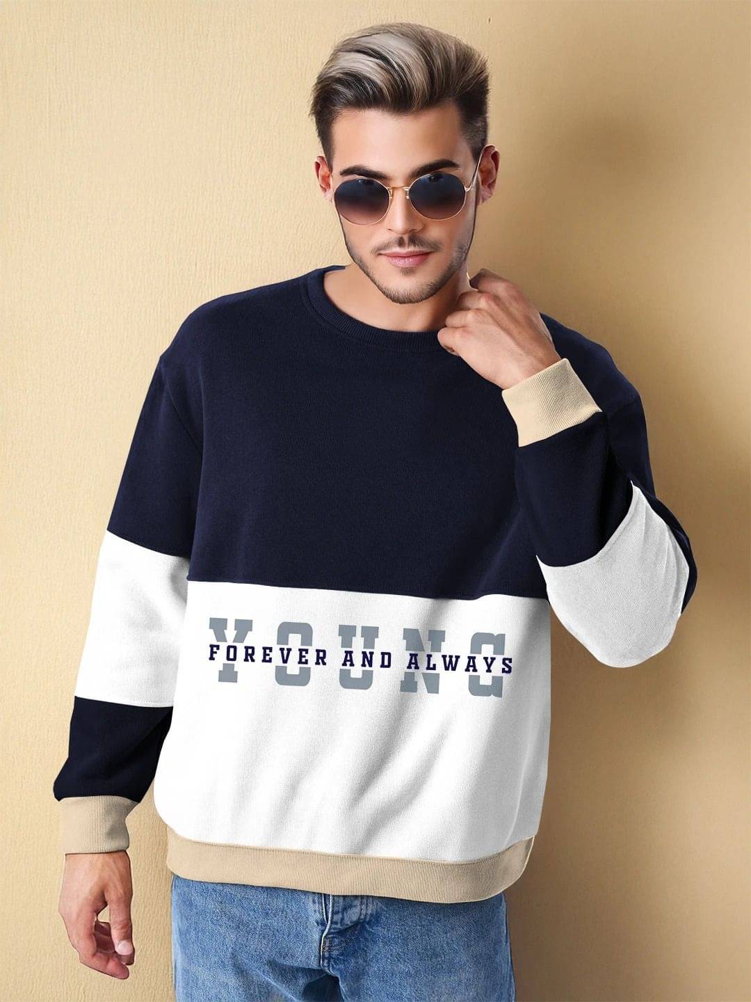 Tripr Cotton Blend Round Neck Men's Full Sleeves Pullover Sweater - Multicolor ( Pack of 1 ) Tripr Cotton Blend Round Neck Men's Full Sleeves Pullover Sweater - Multicolor ( Pack of 1 )