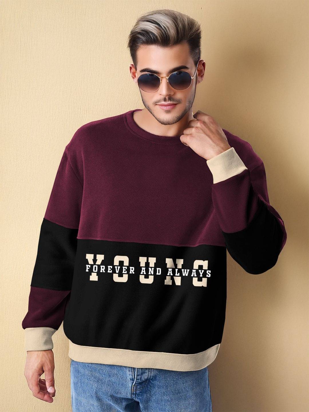     			Tripr Cotton Blend Round Neck Men's Full Sleeves Pullover Sweater - Multicolor ( Pack of 1 )