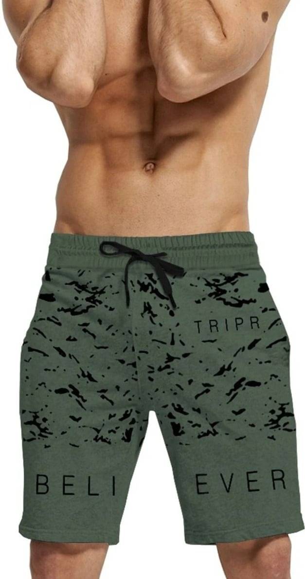 Tripr Green Cotton Blend Men's Shorts ( Pack of 1 )     			Tripr Green Cotton Blend Men's Shorts ( Pack of 1 )