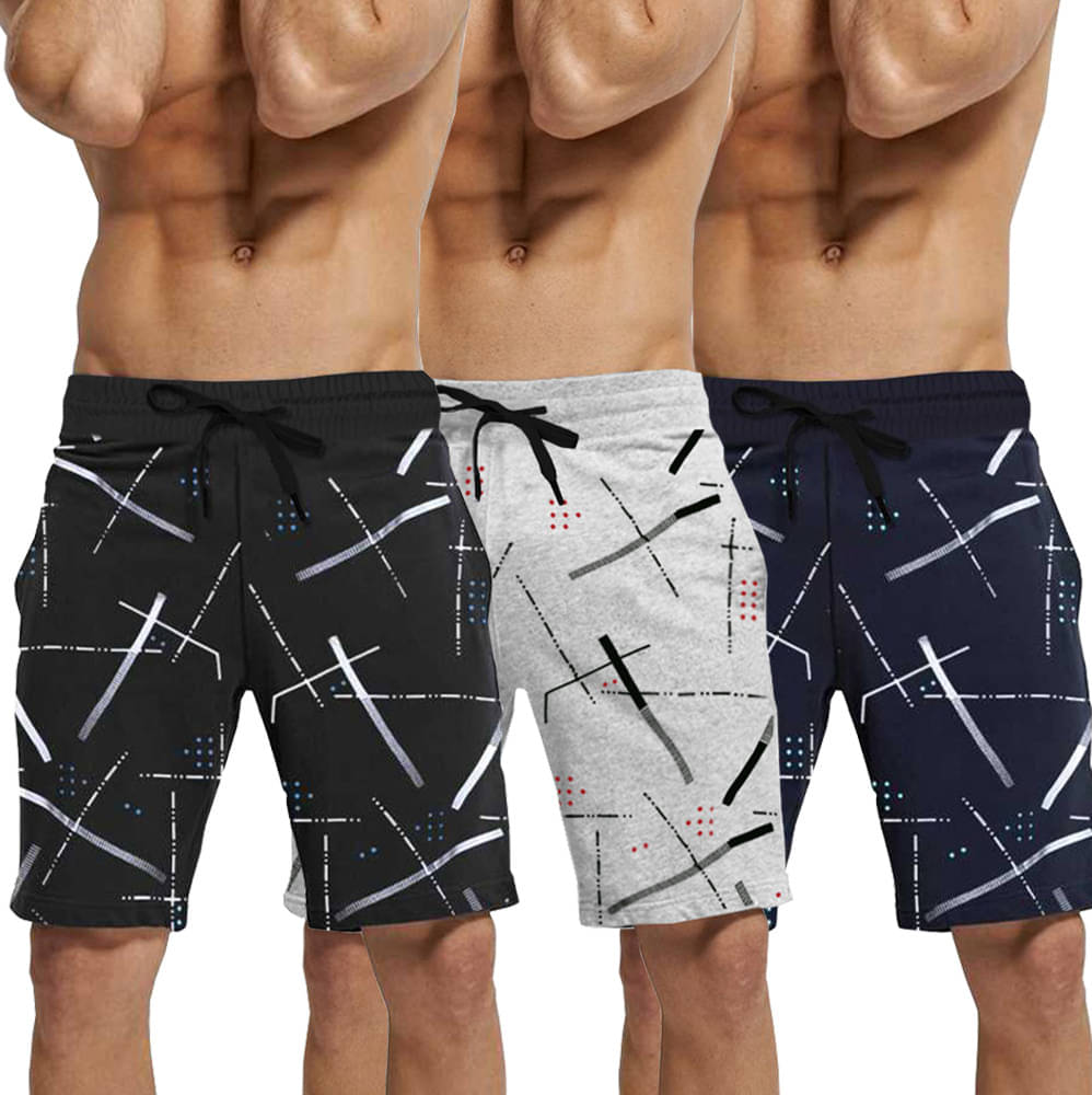 Tripr Multicolor 2 Cotton Blend Men's Shorts ( Pack of 3 )     			Tripr Multicolor 2 Cotton Blend Men's Shorts ( Pack of 3 )