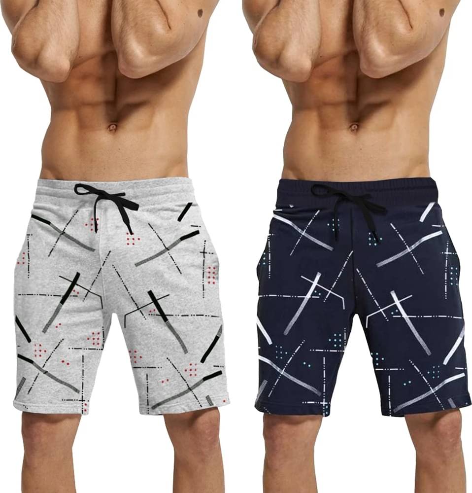 Tripr Multicolor 5 Cotton Blend Men's Shorts ( Pack of 2 ) Tripr Multicolor 5 Cotton Blend Men's Shorts ( Pack of 2 )