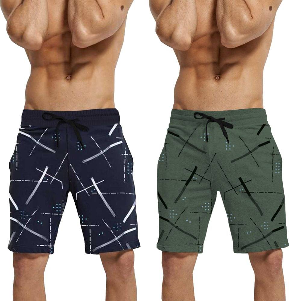 Tripr Multicolor Cotton Blend Men's Shorts ( Pack of 2 )     			Tripr Multicolor Cotton Blend Men's Shorts ( Pack of 2 )