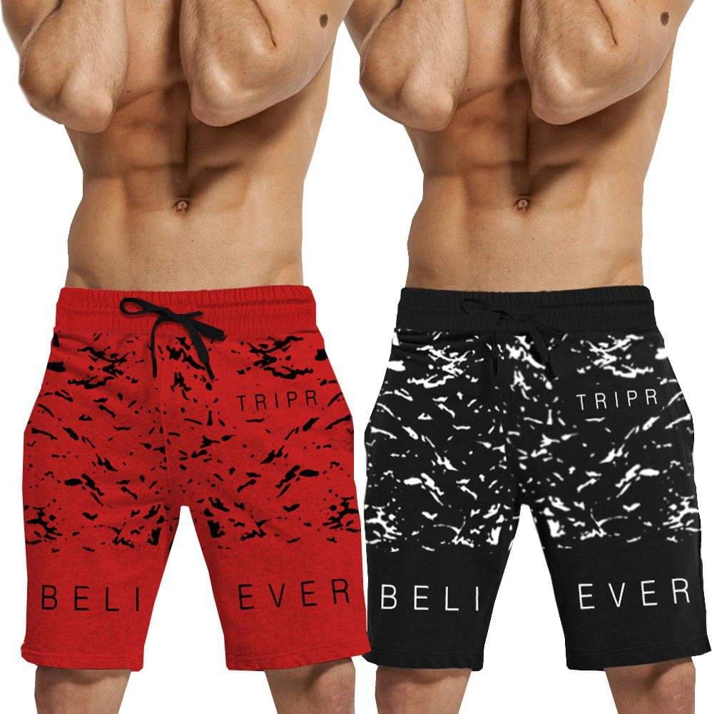 Tripr Multicolor Cotton Blend Men's Shorts ( Pack of 2 )     			Tripr Multicolor Cotton Blend Men's Shorts ( Pack of 2 )