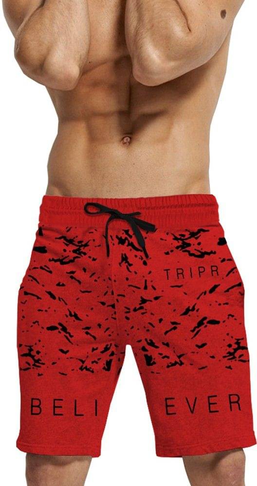 Tripr Red Cotton Blend Men's Shorts ( Pack of 1 ) Tripr Red Cotton Blend Men's Shorts ( Pack of 1 )