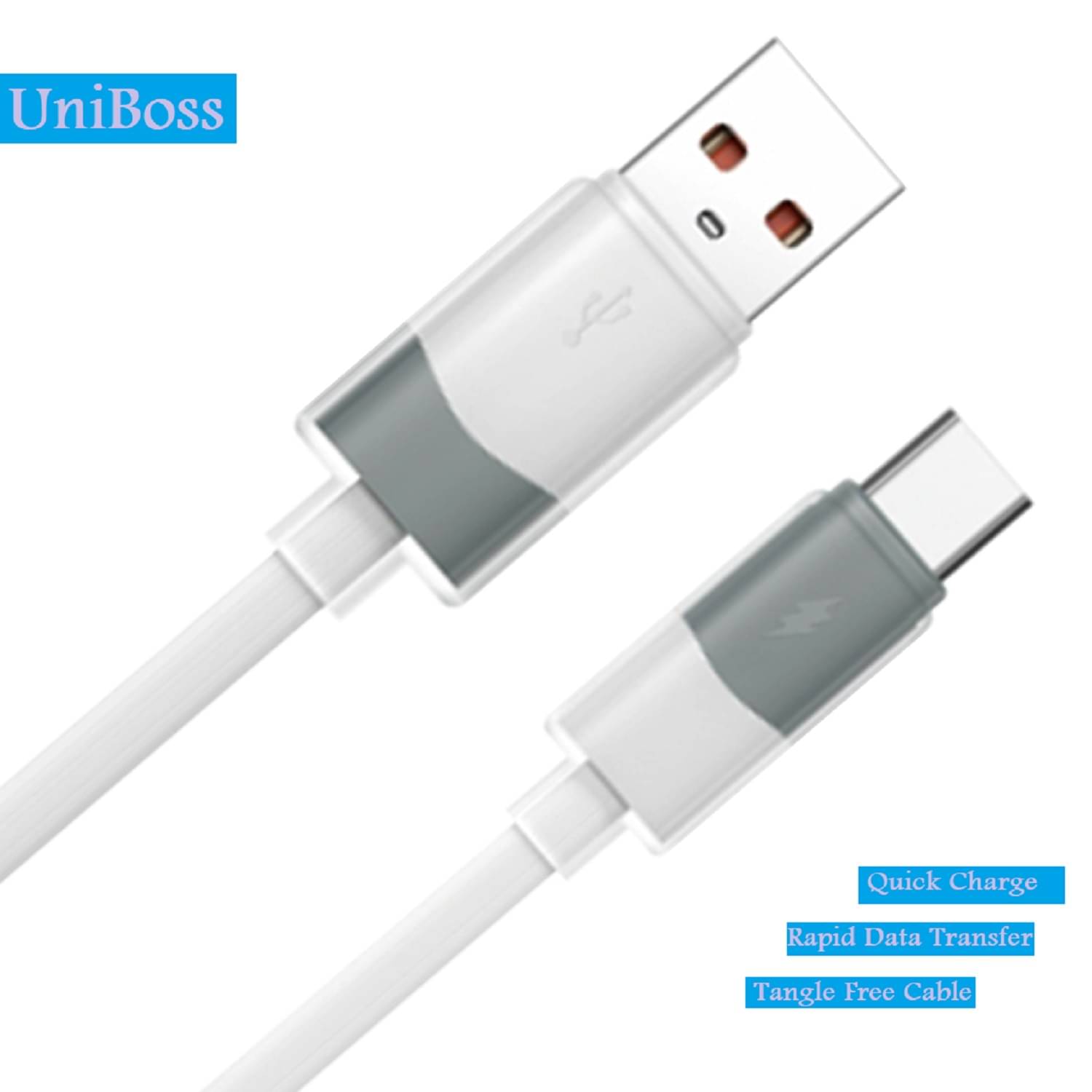 UniBoss Fast Charging Cable With Up To 480 Mbps High-Speed Data Transfer & Sync Cord Compatible With All Smartphones And Devices UniBoss Fast Charging Cable With Up To 480 Mbps High-Speed Data Transfer & Sync Cord Compatible With All Smartphones And Devices