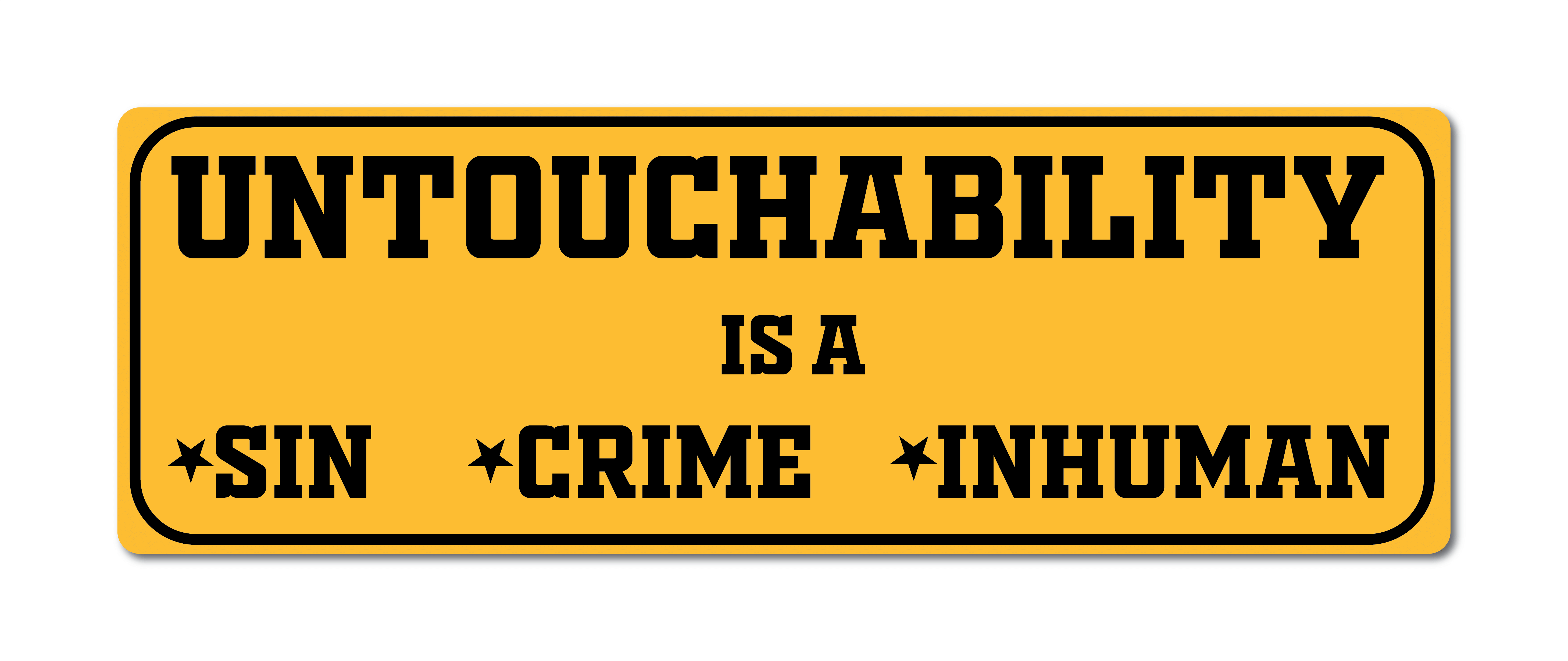 PEACOCKRIDE Untouchability is a Sin I End Caste Discrimination I Stop caste based Discrimination I Dr Ambedkar Wall Stickers PEACOCKRIDE Untouchability is a Sin I End Caste Discrimination I Stop caste based Discrimination I Dr Ambedkar Wall Stickers