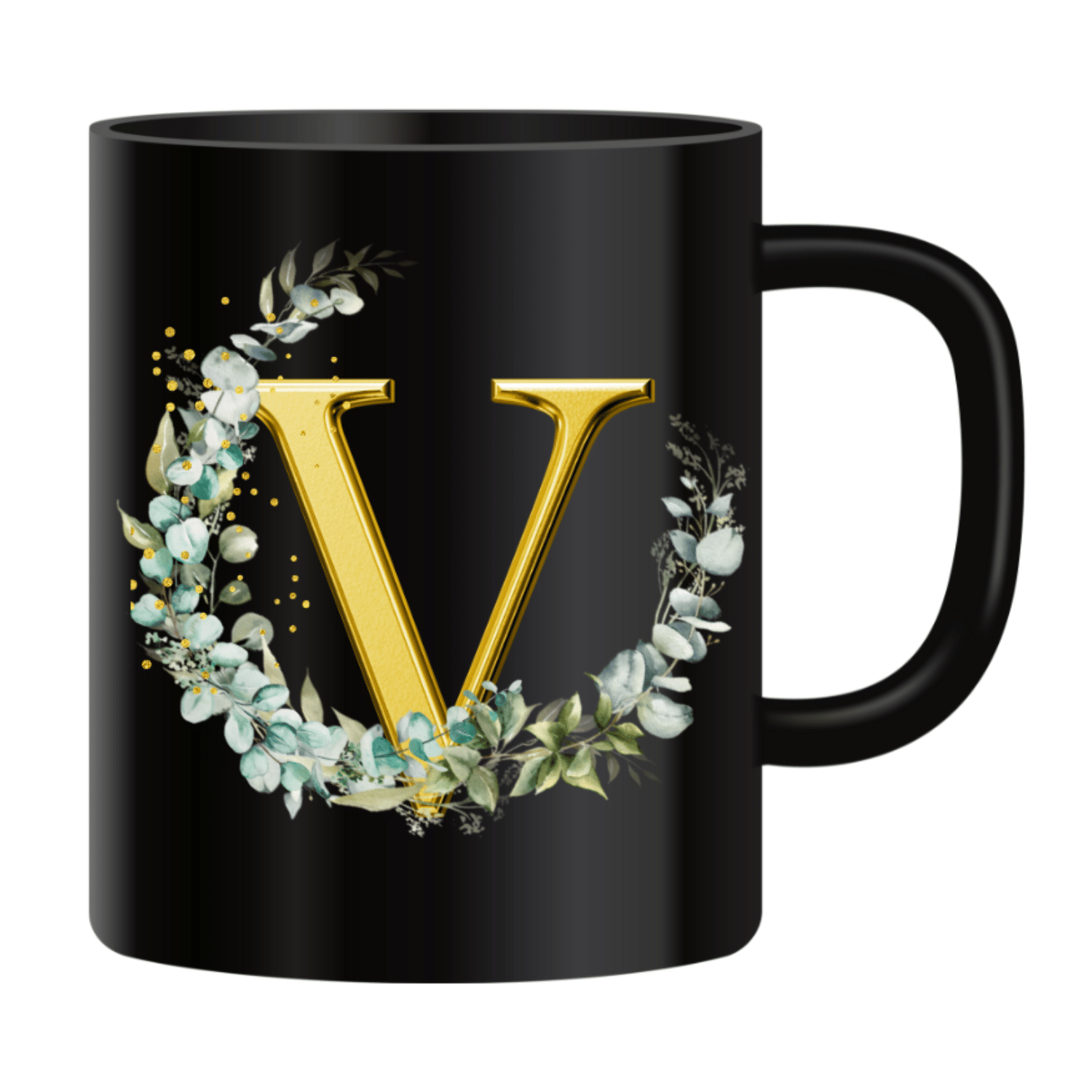 VK Fashion Alphabet Printed V Ceramic Coffee Mug 350 mL ( Pack of 1 )     			VK Fashion Alphabet Printed V Ceramic Coffee Mug 350 mL ( Pack of 1 )