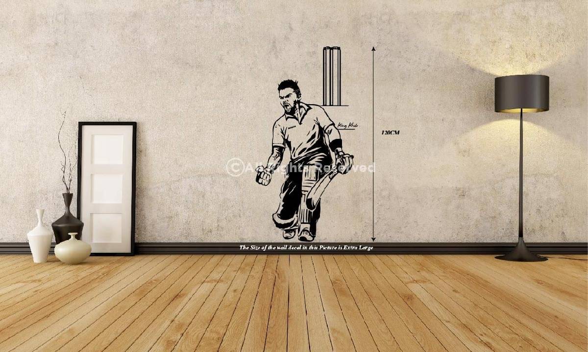     			Virat Kholi- The King of Indian Cricket I Wall Decal