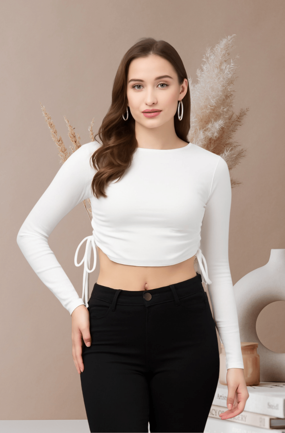     			WESTCLIFF.CO Women's Lycra Crop Top ( White )