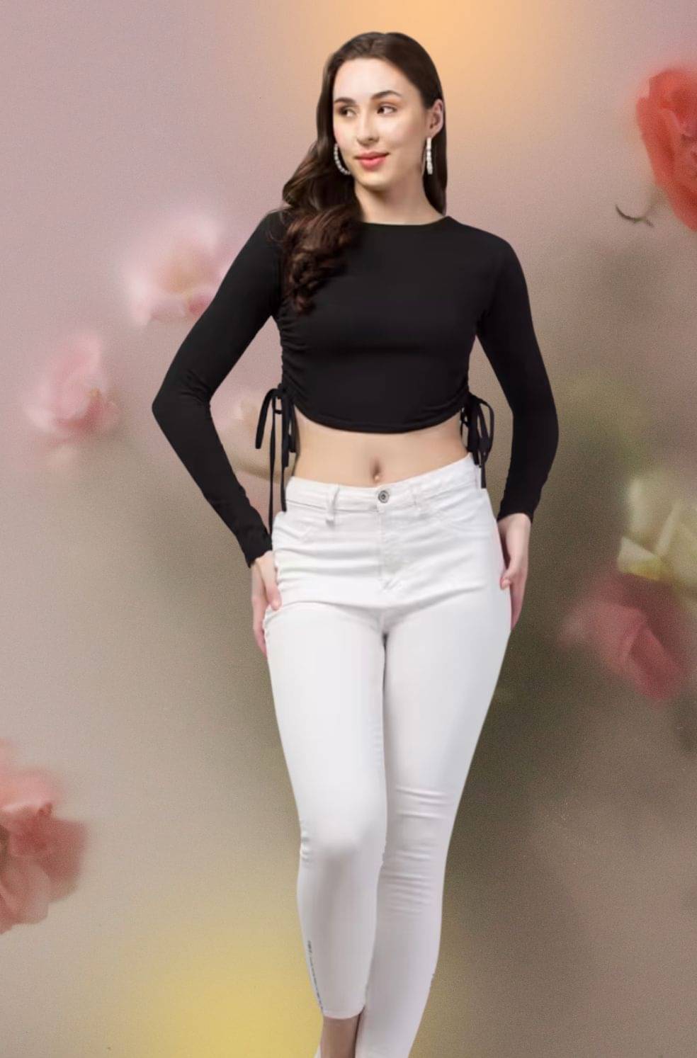 WESTCLIFF.CO Women's Lycra Crop Top ( Black ) WESTCLIFF.CO Women's Lycra Crop Top ( Black )